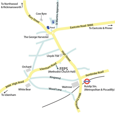 sketch map of Ruislip