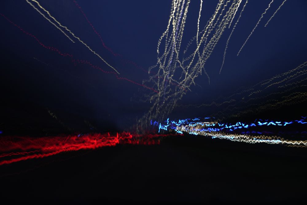 There had unfortunately been an accident and the opposite carriageway had been closed as numerous emergency vehicles with thier blues lights attended the scene.way