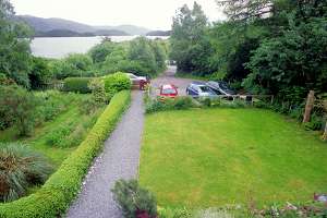 photo of garden and parking